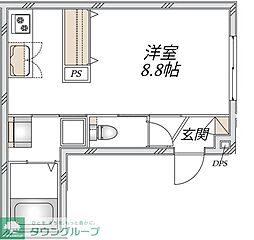 Maison Amitie ワンルームの間取図画像