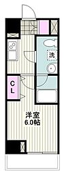 スパシエフェリーチェ川崎 1Kの間取図画像