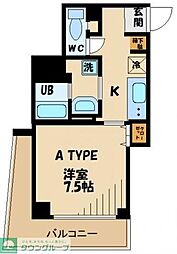 リエカ溝の口 5階1Kの間取り