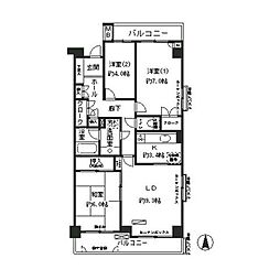 グリーンフォレスト宮前平 3LDKの間取図画像