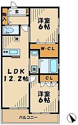 PRIME 2LDKの間取図画像