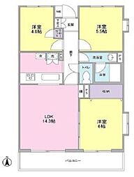 マ・メゾン鷺沼 3LDKの間取図画像