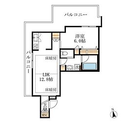 Westsedona 1LDKの間取図画像