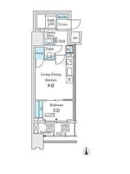 NL武蔵小杉レジデンス 1LDKの間取図画像