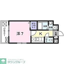 川崎ガレリア 1Kの間取図画像