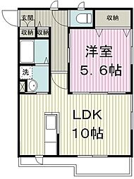 メゾン宮前平 1LDKの間取図画像