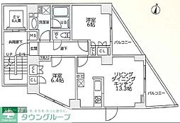 プロスパーレジデンス 2LDKの間取図画像