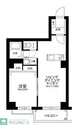 GRANT's48 1LDKの間取図画像