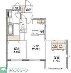 Charme 2LDKの間取図画像