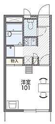 レオパレスエスポワール 1Kの間取図画像