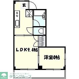 アーバンレース高津第1 1LDKの間取図画像
