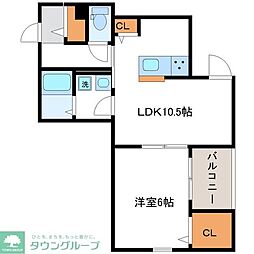 川崎市多摩区宿河原6丁目マンション 1LDKの間取図画像