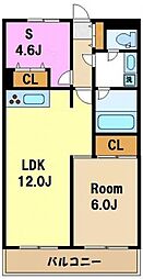 鷺沼ガーデンヒルズ 1SLDKの間取図画像