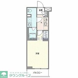GENOVIA二子新地 1Kの間取図画像
