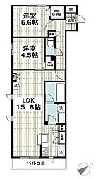 Maison Vertu 2LDKの間取図画像