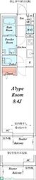リブリ・B-one鎌倉 1Kの間取図画像