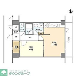 KENEDIXフジサワ 1LDKの間取図画像