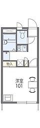 レオパレスソレーユ 1Kの間取図画像