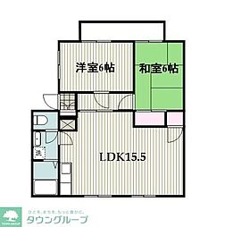 シンフォニアA 2LDKの間取図画像