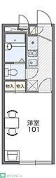 レオパレスクレスト 1Kの間取図画像