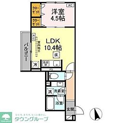 カルニュ 1LDKの間取図画像