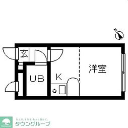 ベルピア湘南深沢1 ワンルームの間取図画像