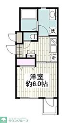 シャトーライフ平塚2 1Kの間取図画像