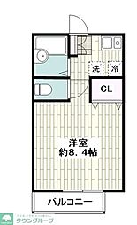 シャトーハイツ ワンルームの間取図画像