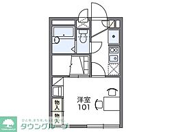 レオパレスF.ファミーユ 1Kの間取図画像