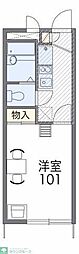 レオパレス藝 1Kの間取図画像