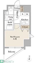 LiveCasa平塚 1Kの間取図画像
