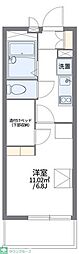 レオパレス山王 1Kの間取図画像