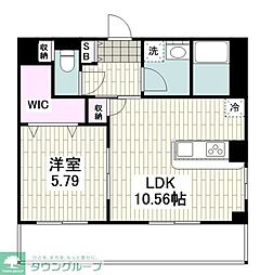LOC'S柏尾町 1LDKの間取図画像