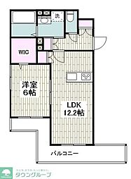 アルカンシエル 1LDKの間取図画像