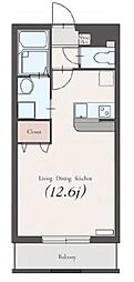 スタースクエア ワンルームの間取図画像