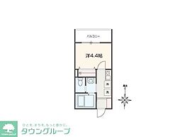 MELLAS新秋津 1Kの間取図画像