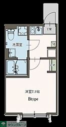 東武東上線 鶴瀬駅 徒歩11分の賃貸アパート 2階1Kの間取り