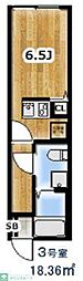 Ambition霞ヶ関 ワンルームの間取図画像