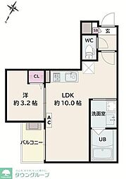 Jack unokiII 1LDKの間取図画像
