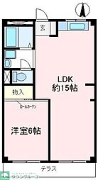 飯嶌ハイツ 1LDKの間取図画像