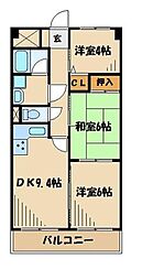 センチュリー狭山第二 3DKの間取図画像