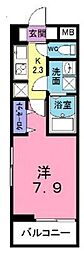 アルバU 1Kの間取図画像