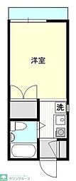 ハツカリコーポ ワンルームの間取図画像