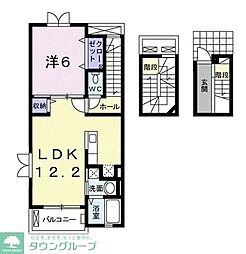 グラース 1LDKの間取図画像