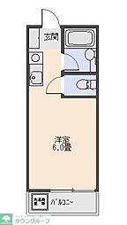 コーポ青木 ワンルームの間取図画像