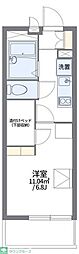 レオパレス金華苑 1Kの間取図画像