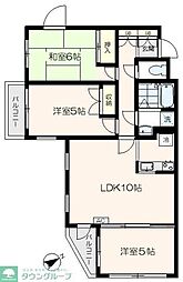 COMINOS弐番館 3LDKの間取図画像