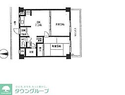 エスポアール川越 2DKの間取図画像