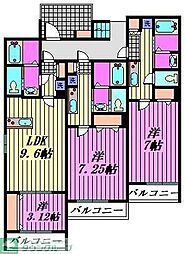 (仮)入間市河原町アパート 1Kの間取図画像