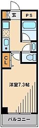 リヴェールパルテノ 1Kの間取図画像
